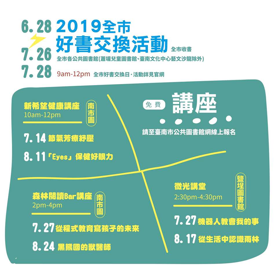 2019台南暑假活動：暑假就是要玩得知性、豐富和有趣（持續更新中）