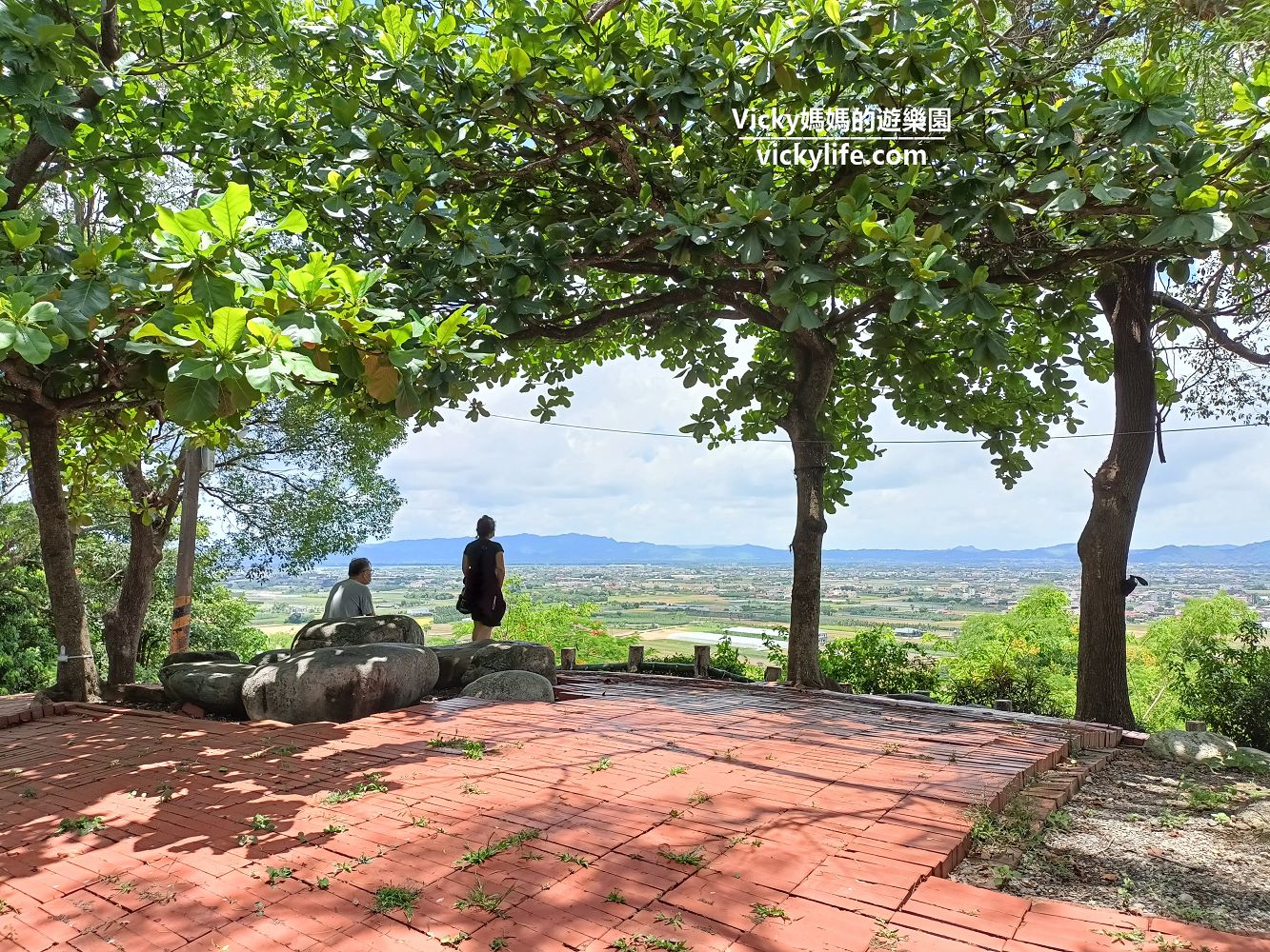 高雄旅遊︱美濃 獅形頂觀景臺：超輕鬆秘境，徒步1分鐘，就可欣賞壯闊田野風光
